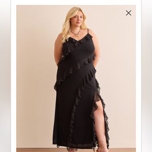 Arula Black maxi ruffle dress . Worn once